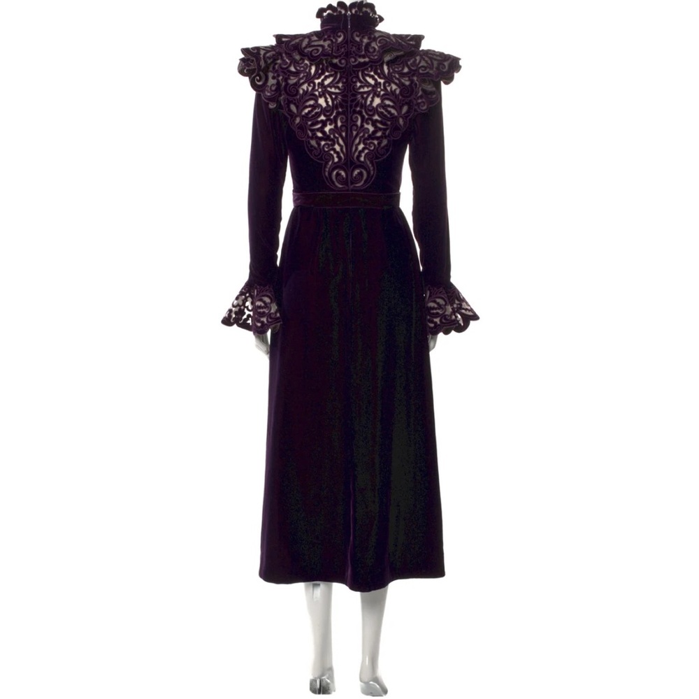 Zimmermann charm nouveau purple velvet dress